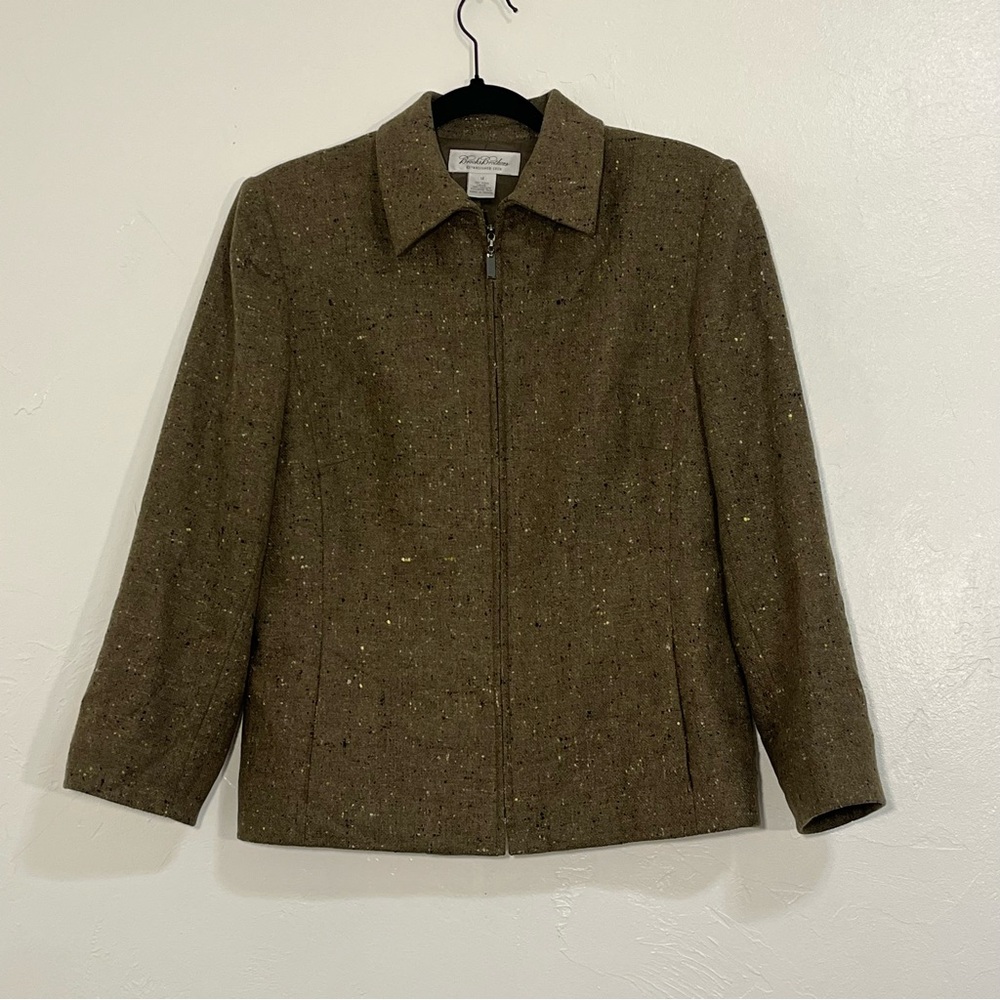 Brooks Brothers Green Wool Blazer Size 12 - Picture 2 of 9